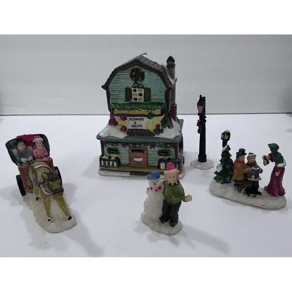 Christmas Village  14‎ Piece Ceramic Illuminate with Tea Lights